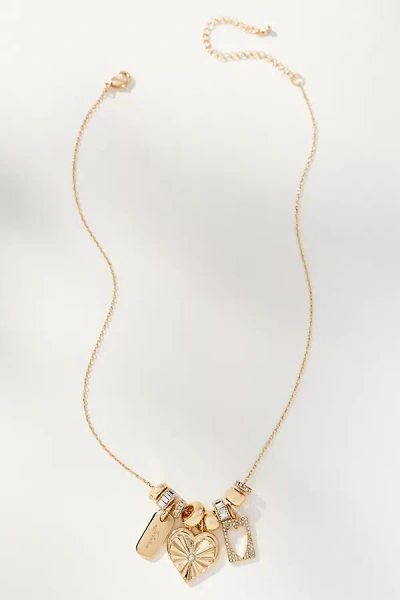 By Anthropologie Clustered Charm Necklace In Gold