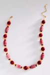 By Anthropologie Coastal Beaded Necklace In Brown
