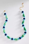 By Anthropologie Coastal Beaded Necklace In Green