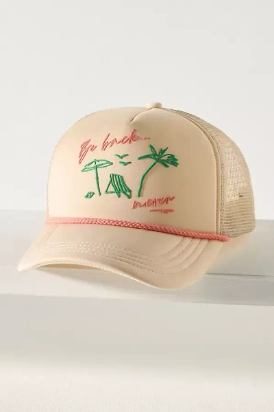 By Anthropologie Coastal Trucker Hat In Beige