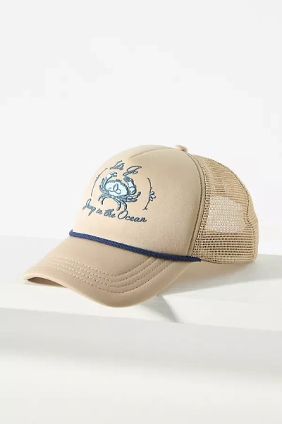 By Anthropologie Coastal Trucker Hat In Beige