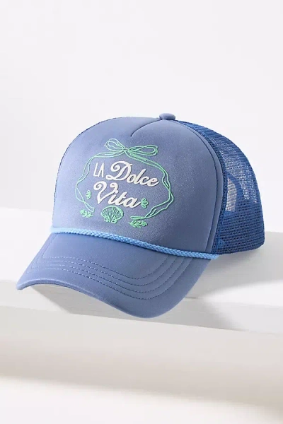 By Anthropologie Coastal Trucker Hat In Blue