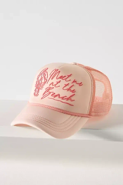 By Anthropologie Coastal Trucker Hat In Pink