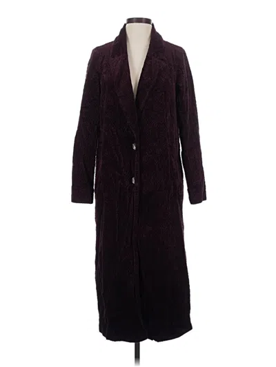 Pre-owned By Anthropologie Coat In Burgundy