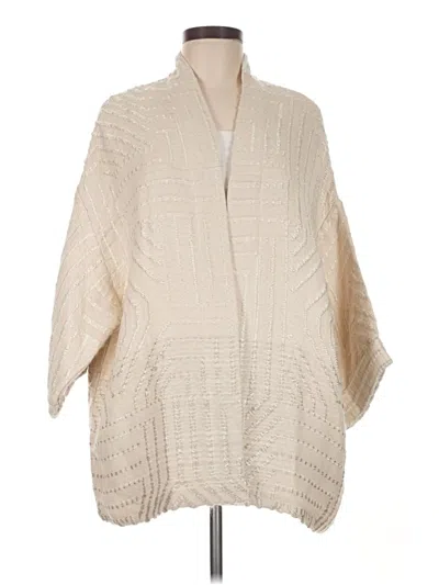 Pre-owned By Anthropologie Coat In Ivory