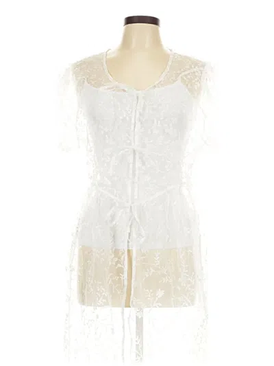 Pre-owned By Anthropologie Cocktail Dress In White