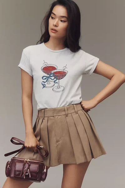 By Anthropologie Cocktail Graphic Tee In White