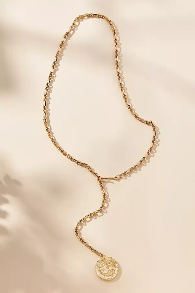 By Anthropologie Coin Lariat Necklace In Gold