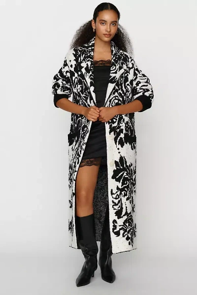 By Anthropologie Collared Duster Cardigan In Black