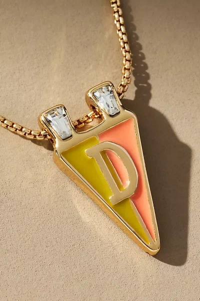 By Anthropologie Collegiate Flag Monogram Charm Necklace