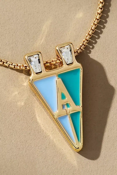By Anthropologie Collegiate Flag Monogram Charm Necklace