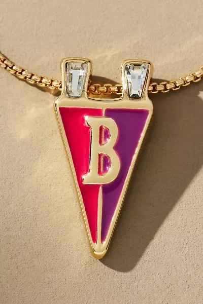 By Anthropologie Collegiate Flag Monogram Charm Necklace