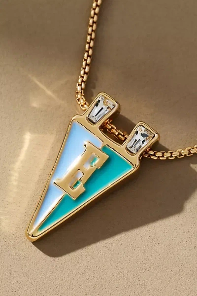 By Anthropologie Collegiate Flag Monogram Charm Necklace