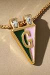 By Anthropologie Collegiate Flag Monogram Charm Necklace