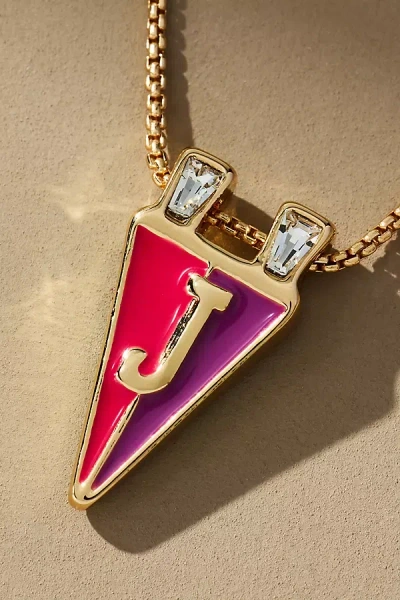 By Anthropologie Collegiate Flag Monogram Charm Necklace