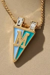 By Anthropologie Collegiate Flag Monogram Charm Necklace