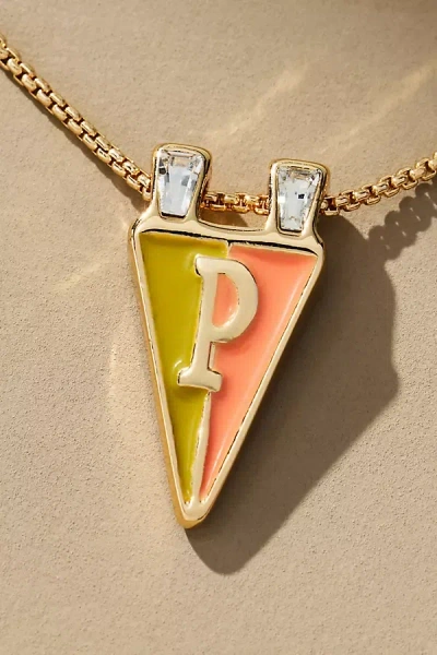By Anthropologie Collegiate Flag Monogram Charm Necklace