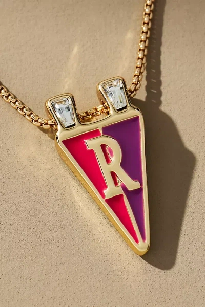By Anthropologie Collegiate Flag Monogram Charm Necklace