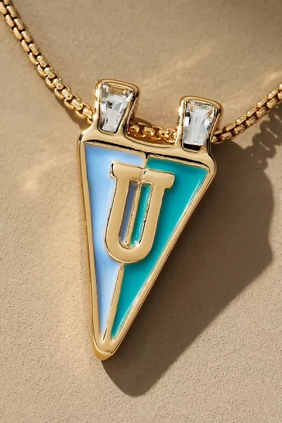 By Anthropologie Collegiate Flag Monogram Charm Necklace