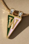 By Anthropologie Collegiate Flag Monogram Charm Necklace