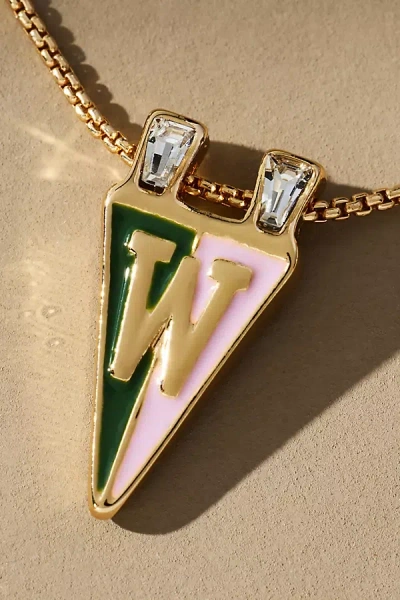 By Anthropologie Collegiate Flag Monogram Charm Necklace