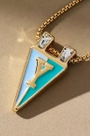 By Anthropologie Collegiate Flag Monogram Charm Necklace