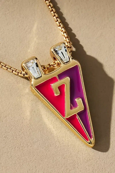 By Anthropologie Collegiate Flag Monogram Charm Necklace