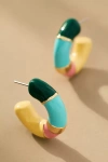 By Anthropologie Colorblock Hoop Earrings