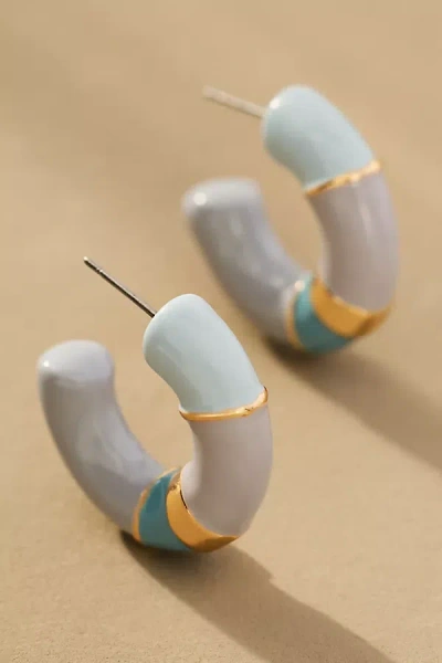 By Anthropologie Colorblock Hoop Earrings