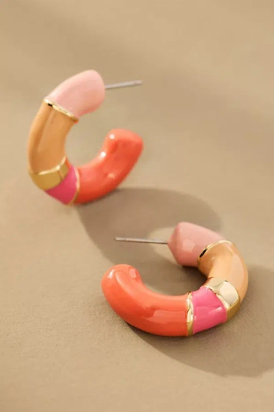 By Anthropologie Colorblock Hoop Earrings