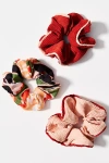 By Anthropologie Colorblock Pattern Scrunchies, Set Of 3 In Pink