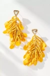 By Anthropologie Colorful Beaded Sequin Fringe Earrings In Gold