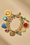 By Anthropologie Colorful Chunky Charm Bracelet