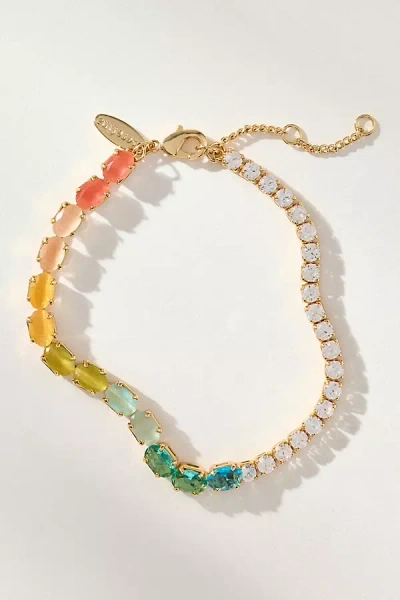 By Anthropologie Colorful Crystal Stone Bracelet In Multi