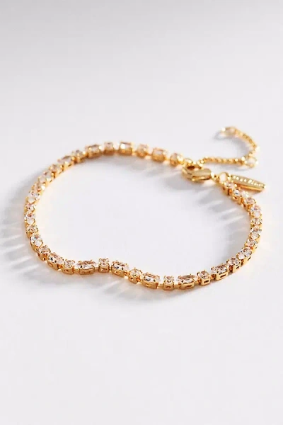 By Anthropologie Colorful Crystal Tennis Bracelet In Gold