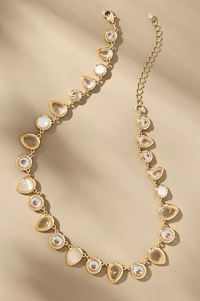 By Anthropologie Colorful Enamel Gem Necklace In Transparent