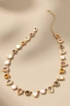By Anthropologie Colorful Enamel Gem Necklace In White