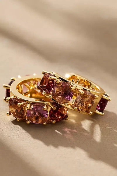 By Anthropologie Colorful Mini Huggie Hoop Earrings In Red