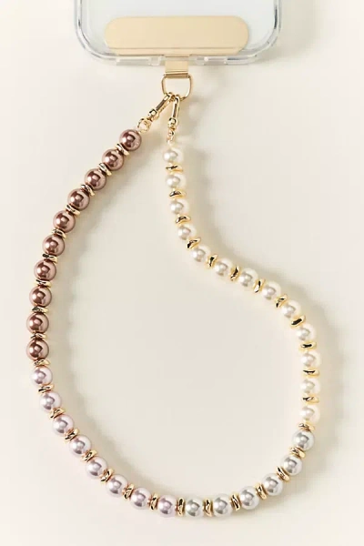 By Anthropologie Colorful Pearl Phone Chain In Multi
