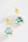 By Anthropologie Colorful Stone And Pearl Earrings In Multi