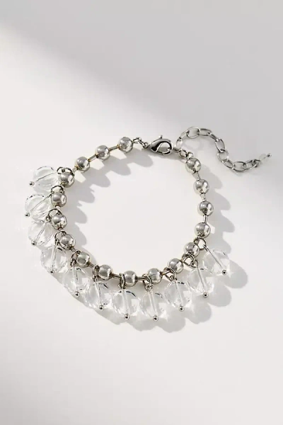 By Anthropologie Colorful Stone Bracelet In Silver