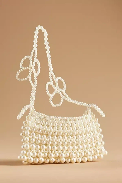 By Anthropologie Convertible Flower Chain Bag In White