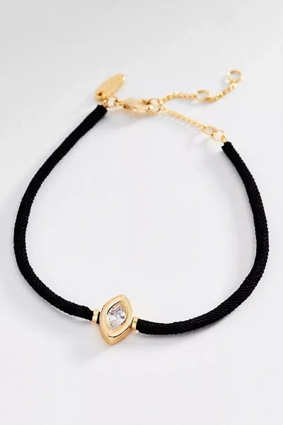 By Anthropologie Corded Bezel Crystal Bracelet In Black