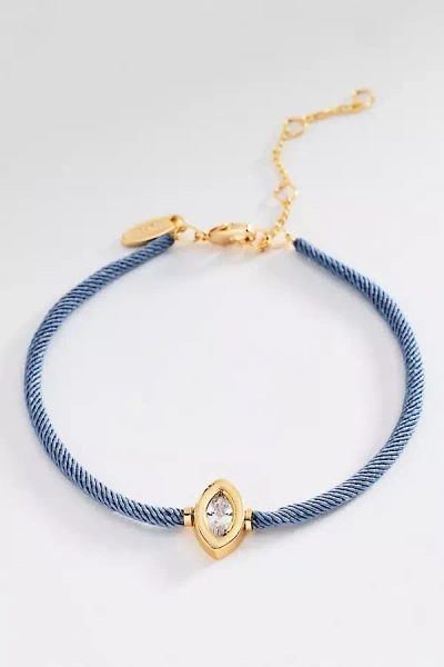 By Anthropologie Corded Bezel Crystal Bracelet In Blue