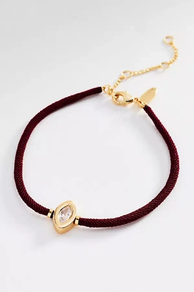 By Anthropologie Corded Bezel Crystal Bracelet In Brown
