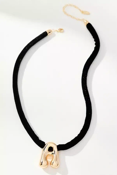 By Anthropologie Corded Bubble Letter Monogram Necklace