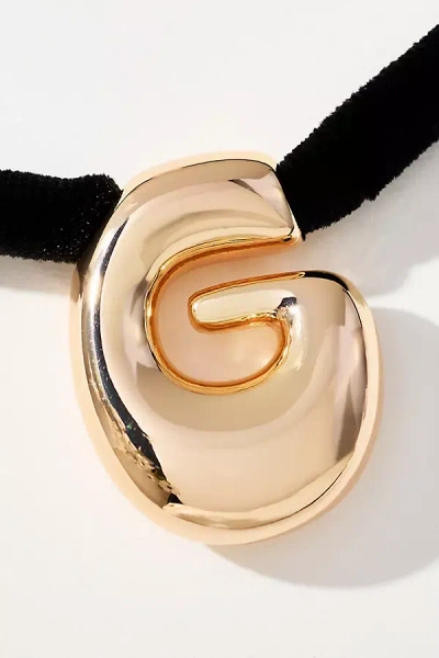 By Anthropologie Corded Bubble Letter Monogram Necklace