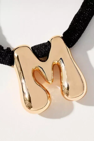 By Anthropologie Corded Bubble Letter Monogram Necklace