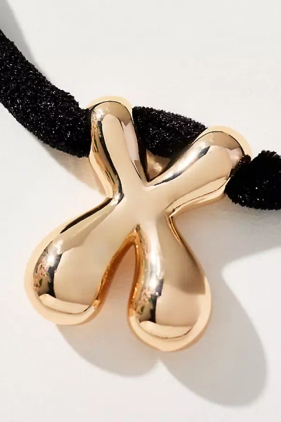 By Anthropologie Corded Bubble Letter Monogram Necklace