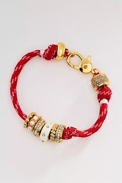 By Anthropologie Corded Charm Bracelet In Red